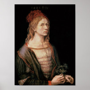 Pôster Retrato de auto com um cardo, 1493
