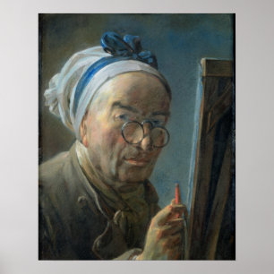 Poster Retrato de auto com uma armação, c.1775-79