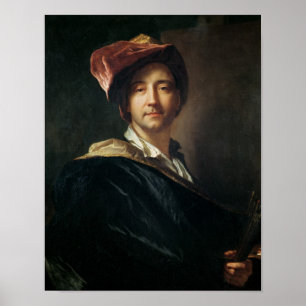 Poster Retrato de auto em um turbante, 1700