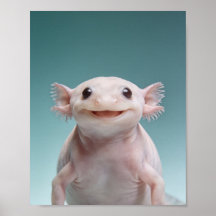 Retrato de Axolote Bebê – Parede de Berçário Fofa