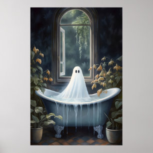 Poster Retrato de Banheira Fantasma, Outono Assustador (D
