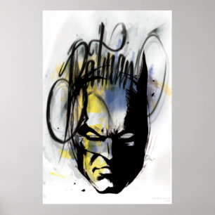 Pôster Retrato de Batman Airbrush