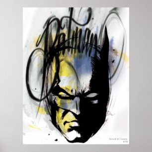 Pôster Retrato de Batman Airbrush