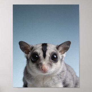 Poster Retrato de Bebê Sugar Glider – Animalzinho Fofo de