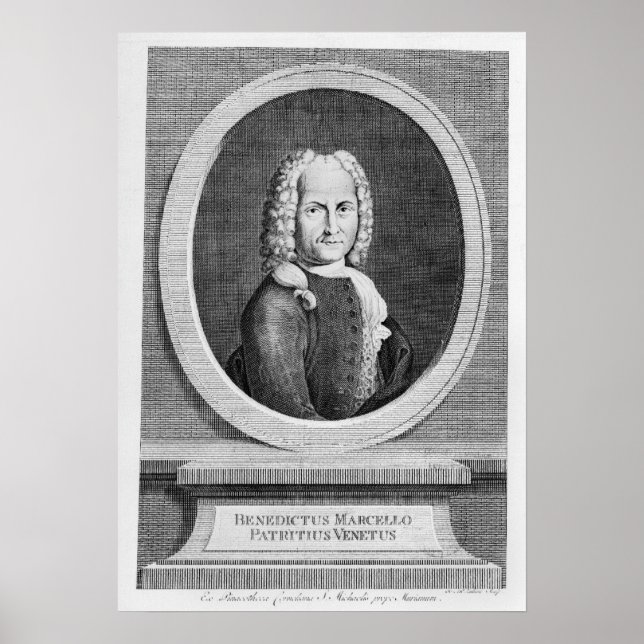Poster Retrato de Benedetto Marcello (Frente)