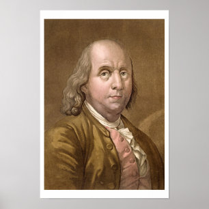 Poster Retrato de Benjamin Franklin (1706-90), 'do Le