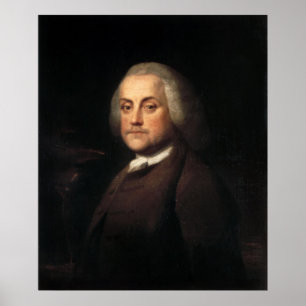 Poster Retrato de BENJAMIN FRANKLIN por Benjamin Wilson