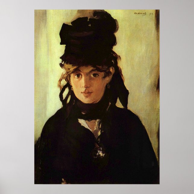 Poster Retrato de Berthe Morisot por Edouard Manet (Frente)