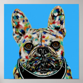 Poster Retrato de Bulldog Francês