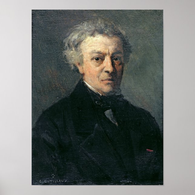 Pôster Retrato de Camille Corot c.1863 (Frente)