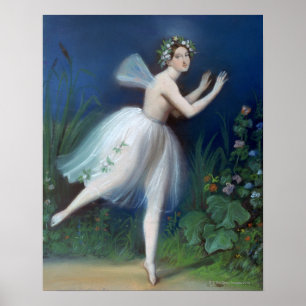 Pôster "Retrato de Carlotta Grisi em Giselle" perto