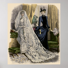 Pôster Retrato de casamento vintage, Noiva Vitoriana