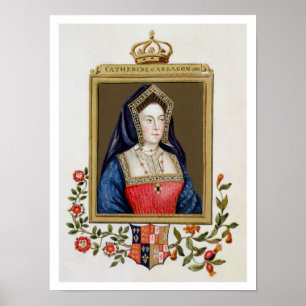 Pôster Retrato de Catarina de Aragão (1485-1536) øs Qu