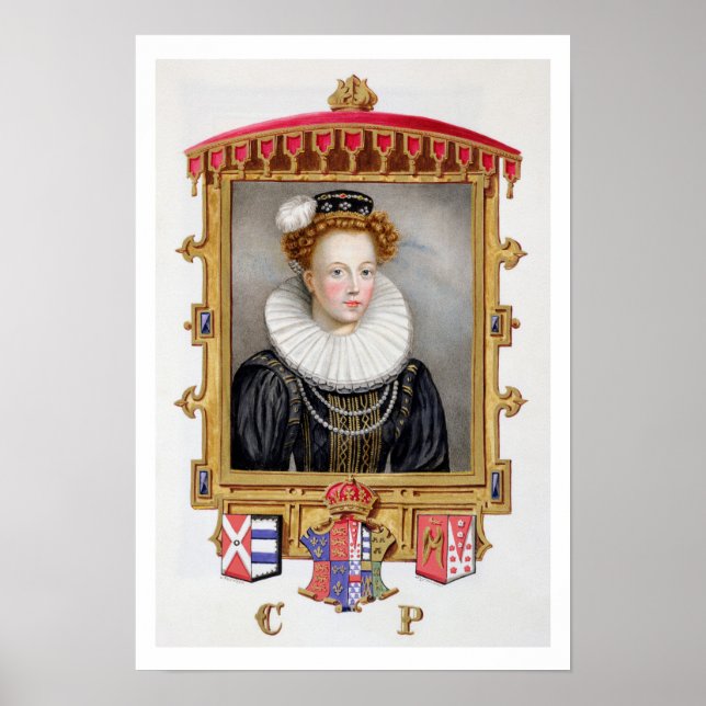 Poster Retrato de Catherine Parr (1512-1548) Sexta Esposa (Frente)