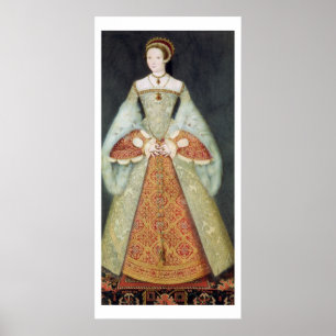 Poster Retrato de Catherine Parr (1512-48), 1545 (cor