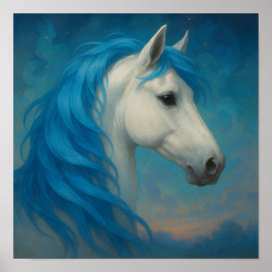 Poster retrato de cavalo fantasia