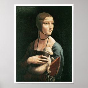 Pôster Retrato de Cecilia Gallerani, senhora com um