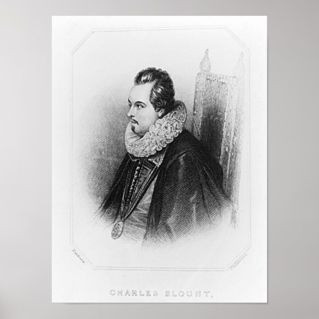 Poster Retrato de Charles Blount 8º Conde de (Frente)