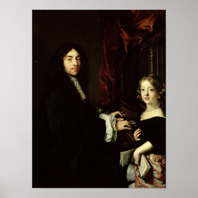 Poster Retrato de Charles Couperin e a Filha (Frente)