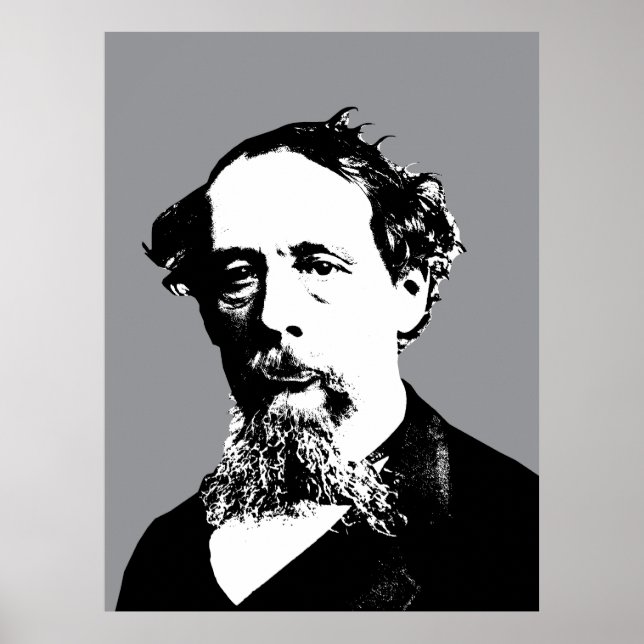 Poster Retrato de Charles Dickens (Frente)