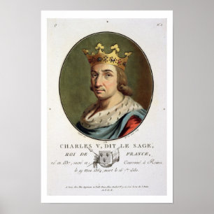 Pôster Retrato de Charles V, chamado "" o rei sábio de F