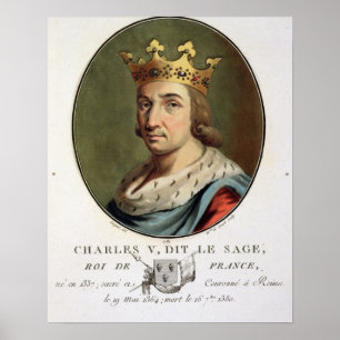 Pôster Retrato de Charles V, chamado "" o rei sábio de F