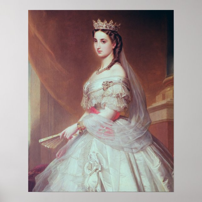 Pôster Retrato de Charlotte de Saxe-Cobourg-Gotha (Frente)