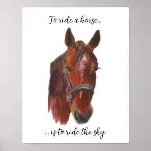 Poster Retrato de Chestnut em Pastel