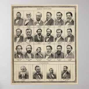 Pôster Retrato de colonos e de fazendeiros adiantados,