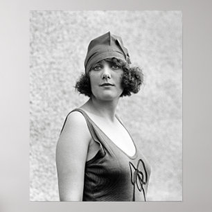 Poster Retrato de Concurso de Beleza de Banho, 1922. Foto