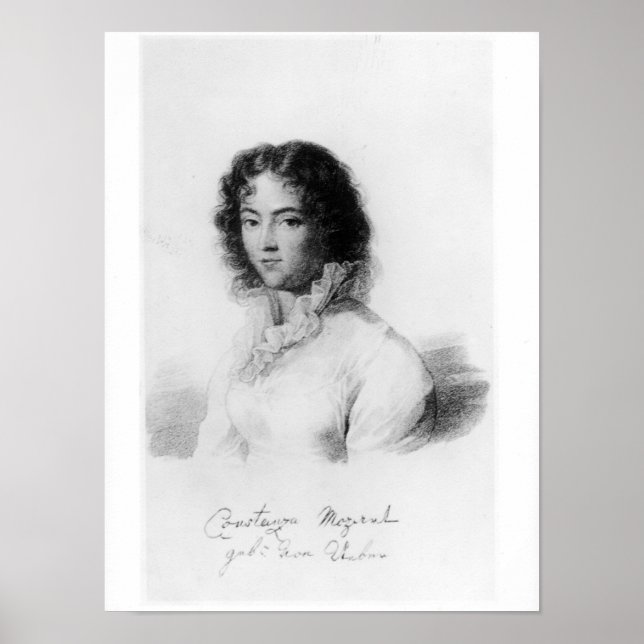 Pôster Retrato de Constanze Mozart 1828 (Frente)
