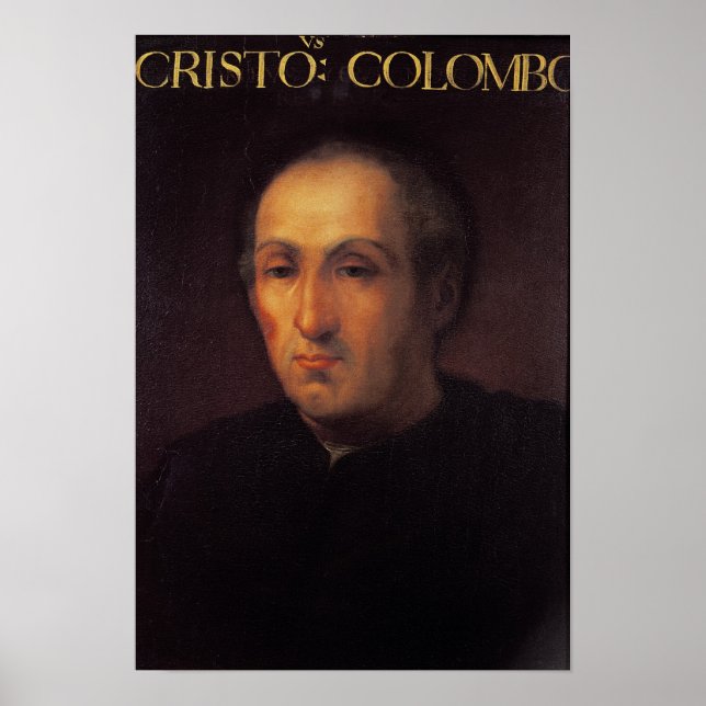 Poster Retrato de Cristóvão Colombo (Frente)