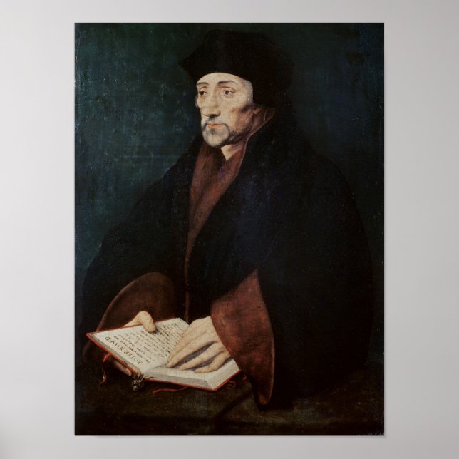 Poster Retrato de Desiderius Erasmus de Roterdão (Frente)
