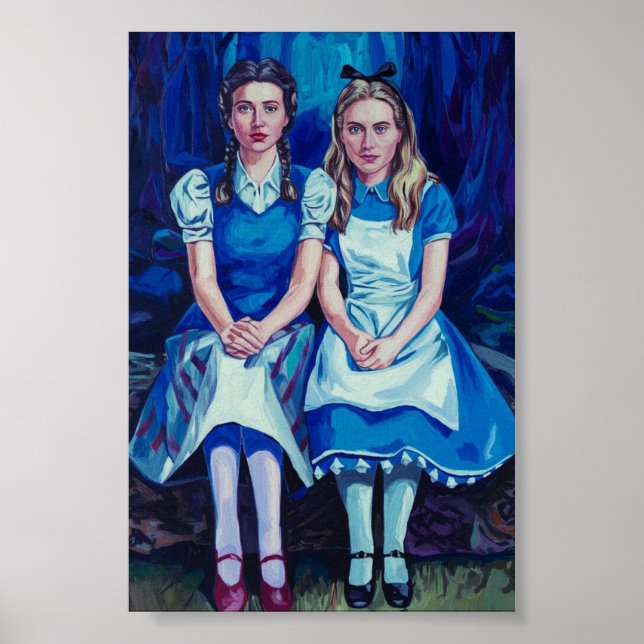 Poster Retrato de Dorothy e Alice-Dark Academia (Frente)