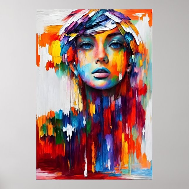 Poster Retrato de Elegância para Menina Mesmerizante (Frente)