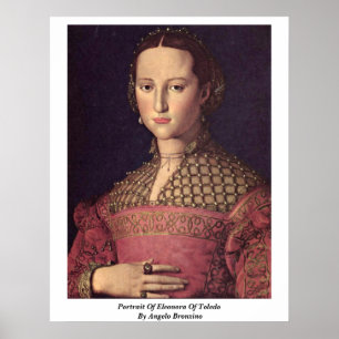 Pôster Retrato de Eleonora de Toledo por Angelo Bronzino