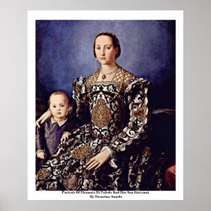 Pôster Retrato de Eleonora di Toledo por Bronzino Angelo