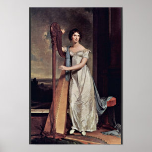 Pôster Retrato de Eliza Ridgely (senhora Com Harpa)