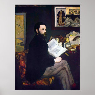 Pôster Retrato de Emile Zola por Edouard Manet