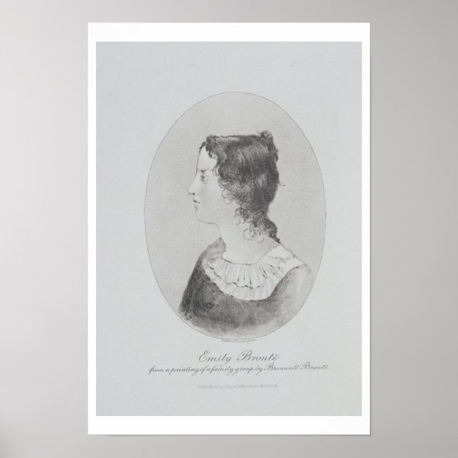Poster Retrato de Emily Bronte (1818-48) gravado por Wal (Frente)