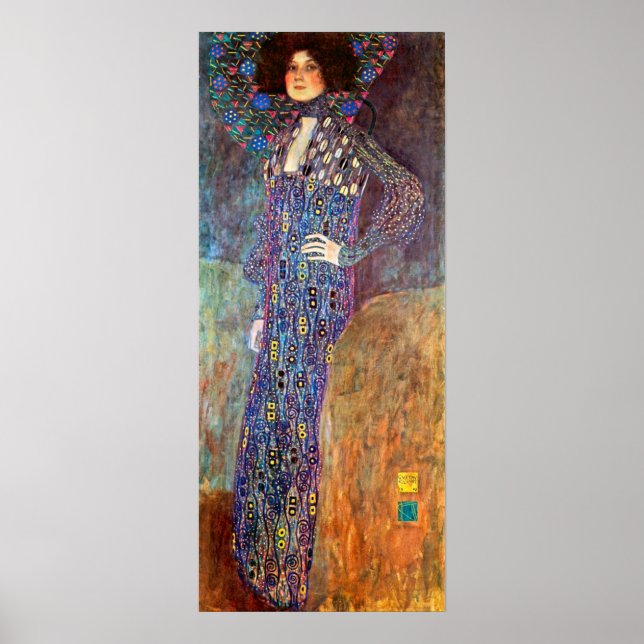 Pôster Retrato de Emily Floge por Gustav Klimt (Frente)