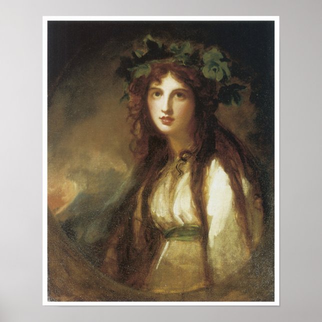 Pôster Retrato de Emma, Lady Hamilton, 1786 (Frente)