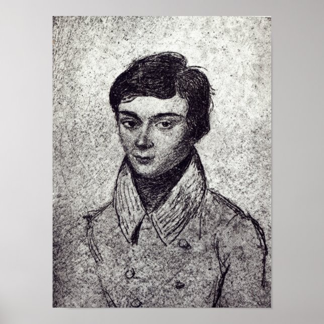 Poster Retrato de Evariste Galois (Frente)