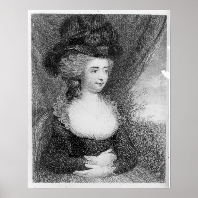Poster Retrato de Fanny Burney Pub. de Henry (Frente)