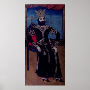 Poster Retrato de Fath-Ali, Shah de Irã,