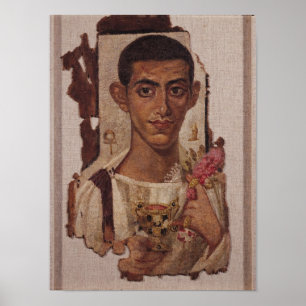 Pôster Retrato de Fayum de Ammonius, de Antinoe