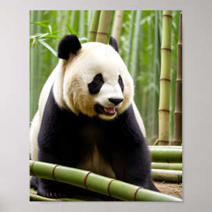 Poster Retrato de Fechamento de um Panda