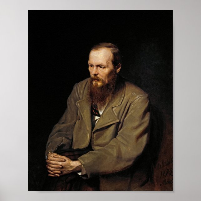 Poster Retrato de Fedor Dostoyevsky por Vasily Perov (Frente)