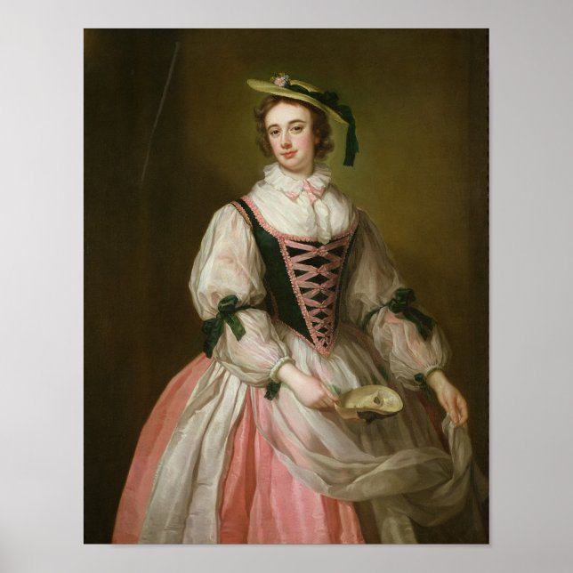 Poster Retrato de Frances Macartney, c.1745 (Frente)