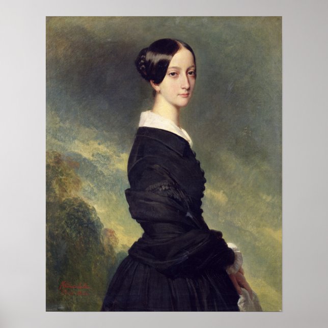 Pôster Retrato de Francisca Caroline de Braganca 1844 (Frente)